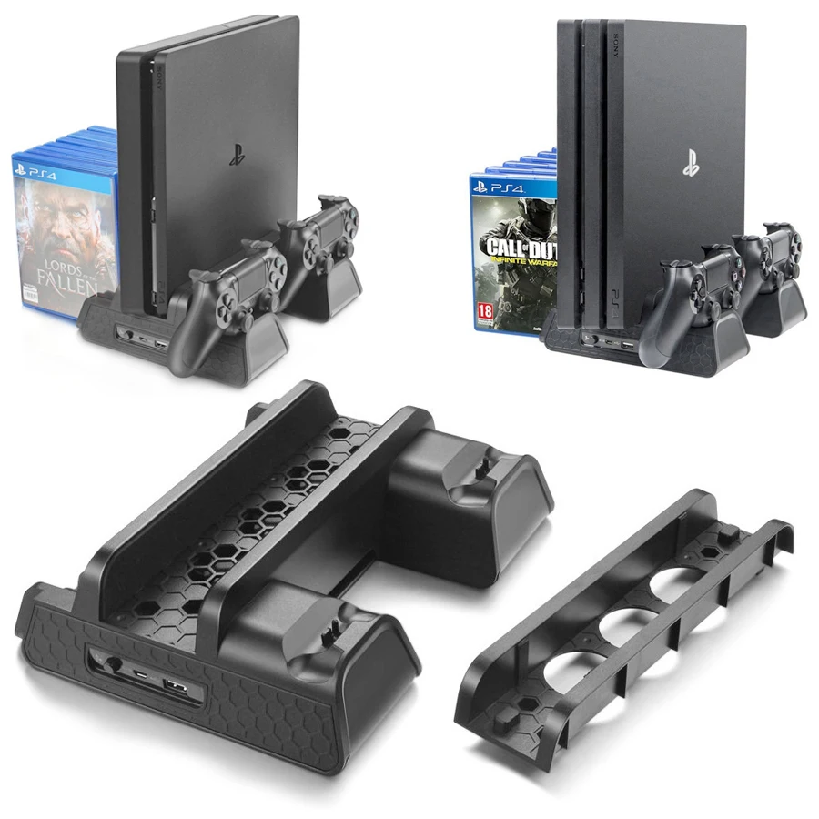 Вертикальная подставка для PS4/PS4 Slim/PS4 PRO охлаждающий вентилятор зарядная станция