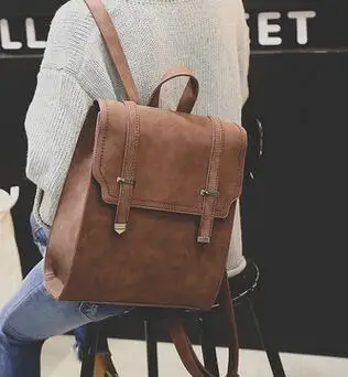 

2017 new fashion Korean version of retro bag shoulder wild color scrub PU shoulder bag