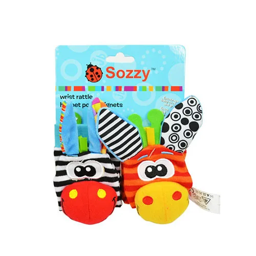 SOZZY 2 шт./компл. погремушка на запястье 15*3 5 см носки для ног с животными 14*6 мягкие