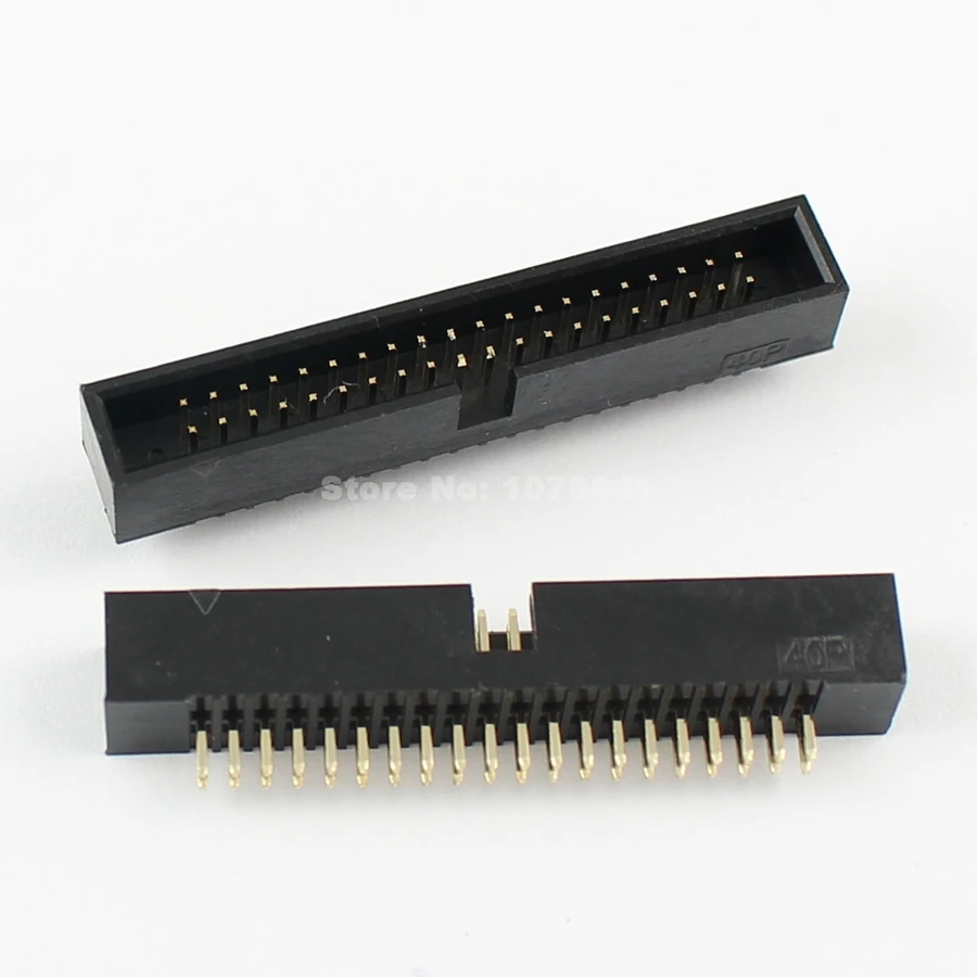 50pcs 1.27mm 2x20 Pin 40 Pin DIP Male Shrouded PCB Box Header IDC