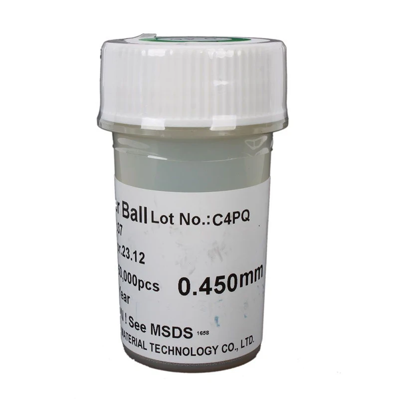 

PMTC 250k 0.45 mm Leaded BGA Solder Ball For BGA Rework Reballing Soldering Welding Repair