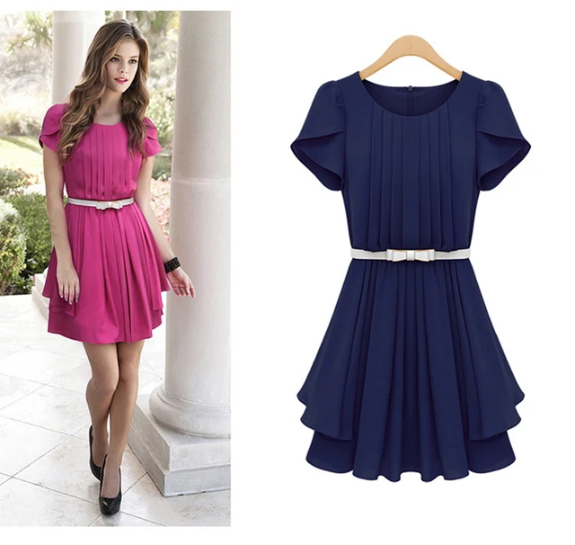 Short Dresses with Belts