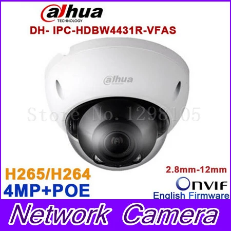

NEW Dahua 4MP IP IPC-HDBW4431R-VFAS IP 2.8mm ~12mm VF lens camera Support Audio POE H265&H264 IR DH-IPC-HDBW4431R-VFAS