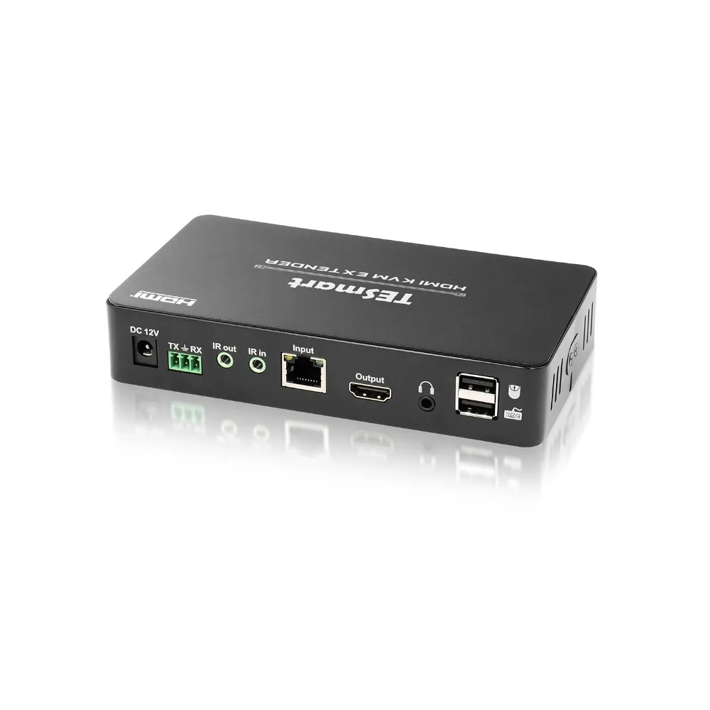 TESmart 328 футов удлинитель KVM HDMI по одной Cat5e/cat6 кабель 4K @ 30 Гц 1080 P с ИК-пульта дистанционного Поддержка дополнительный USB 2,0 RS232 PoC