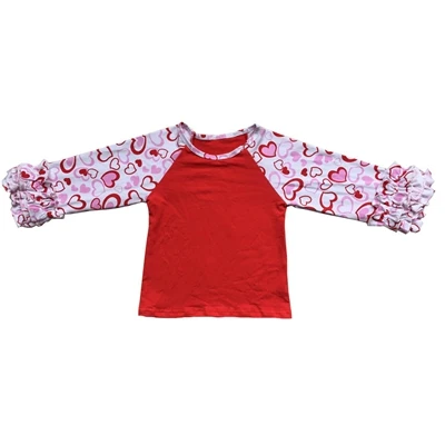 Детские рубашки в клетку с оборками и монограммой для девочек - Цвет: 3