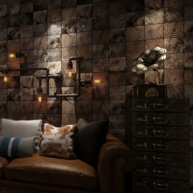 Современные обои для стен 3 D ретро обои с рисунком дерева гостиная кафе ресторан ПВХ Виниловый кирпичный Papel де Parede