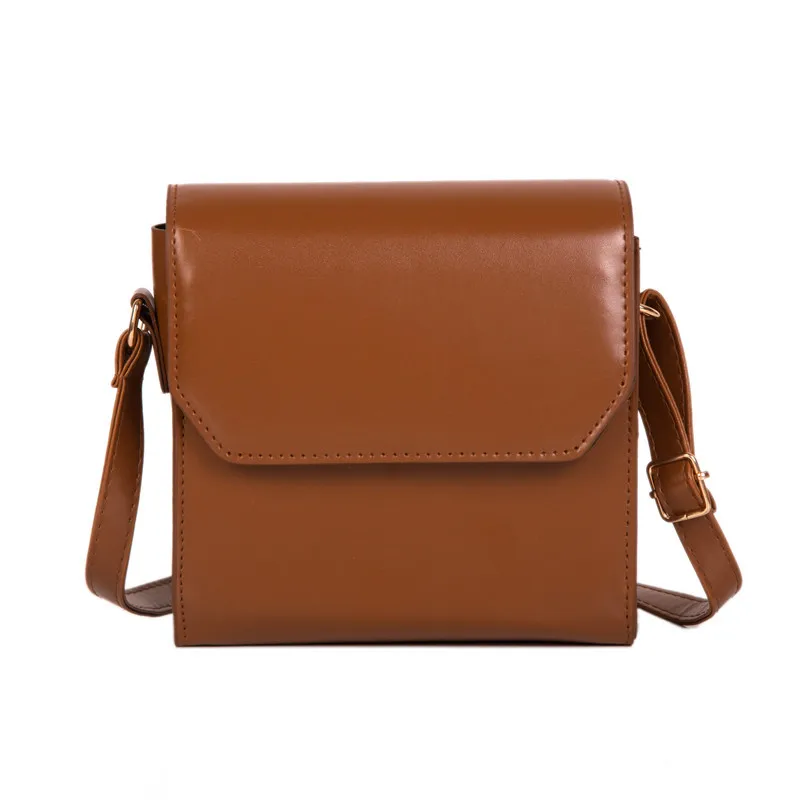 

Small Square Bag Female Slung Fashion Simple One Shoulder Pu Bag Wild Casual Retro Handbag