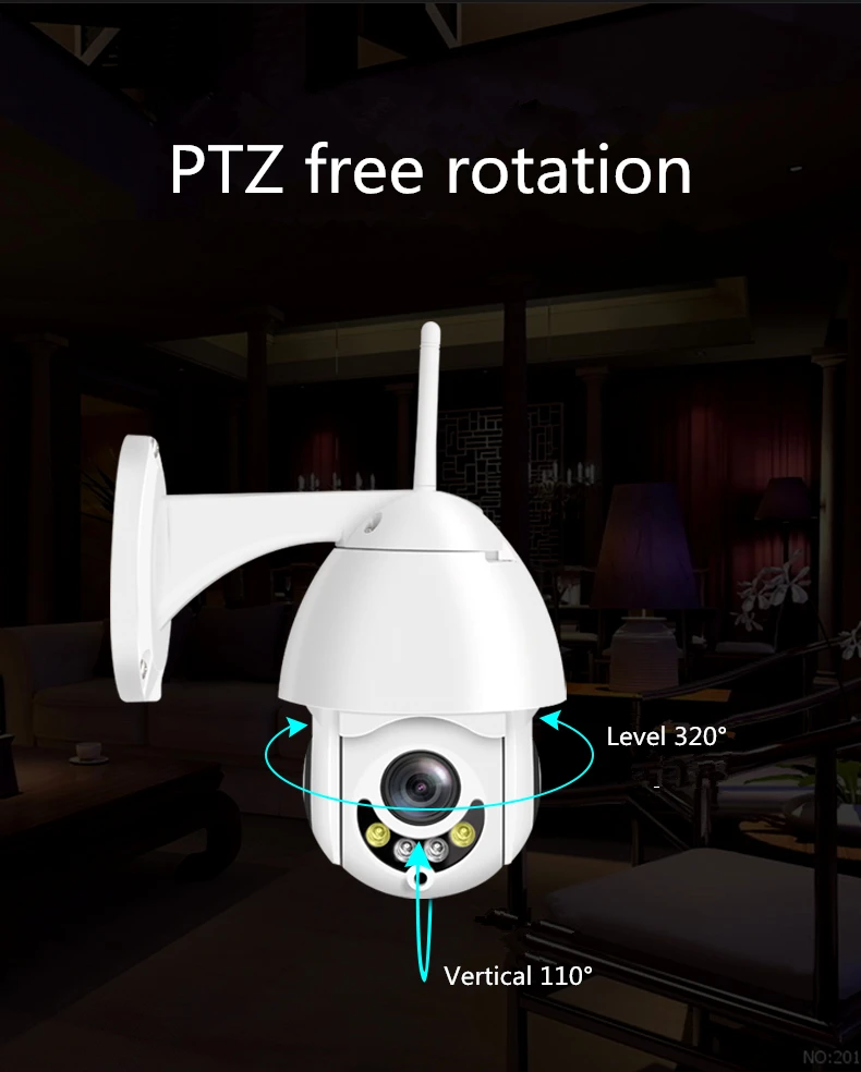 Беспроводная мини камера видеонаблюдения 1080P Wi Fi IP двусторонняя аудиосвязь 5x