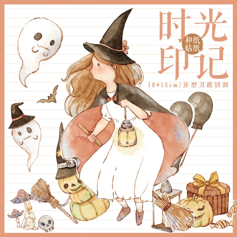 

1pc Kawaii Christmas Halloween Spring Festival happy thing Decorative Sticker DIY Scrapbooking Label Diary Album Sticker Escolar