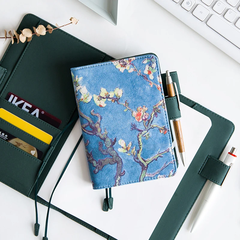 Kawaii Cute Creative Refillable Notebook Dairy Bullet Journal Planner Cover & Vintage Almond Blossom Design For Hobonichi A5 A6 Kawaii Cute Creative Refillable Notebook Dairy Bullet Journal Planner Cover & Vintage Almond Blossom Design For Hobonichi A5 A6