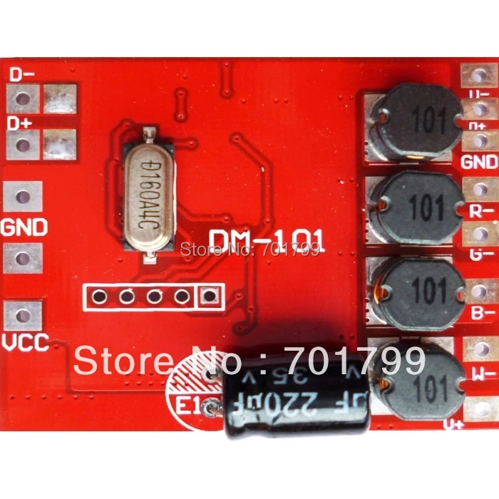 DM-101; 4 канала RGBW DMX, пост. Ток декодер, DC12-24V вход переменного тока, 300ma* 4 канальный выход