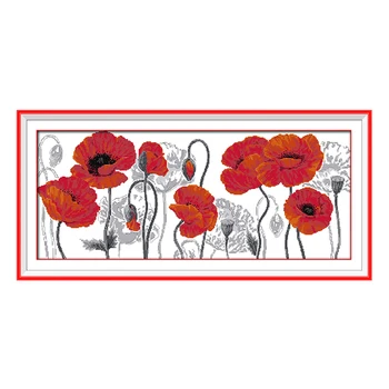 

JoySunday counted crossstitch diy Beautiful flower color DMC14CT11CTcotton needlework livingroom restaurant hotel painting