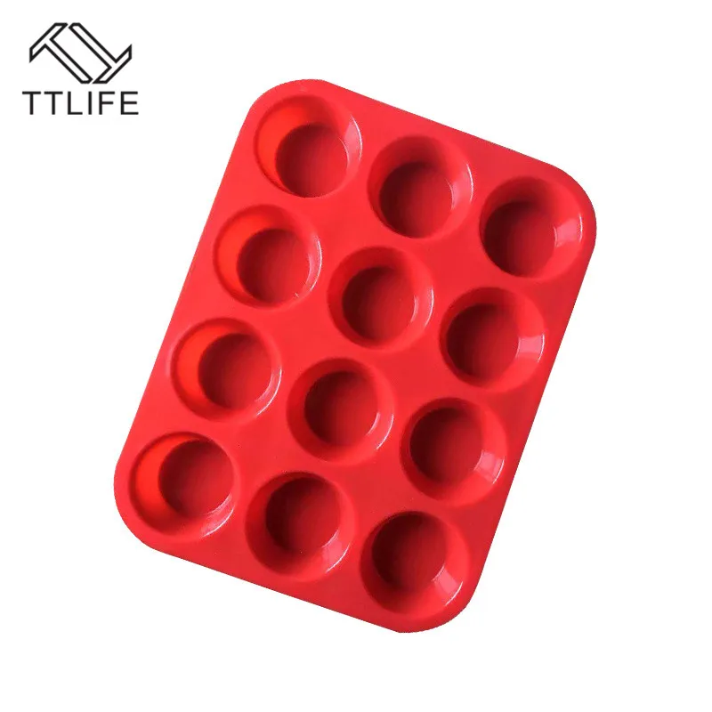 TTLIFE 12 отверстий кухонные силиконовые инструменты для торта Маффин кекс закуски