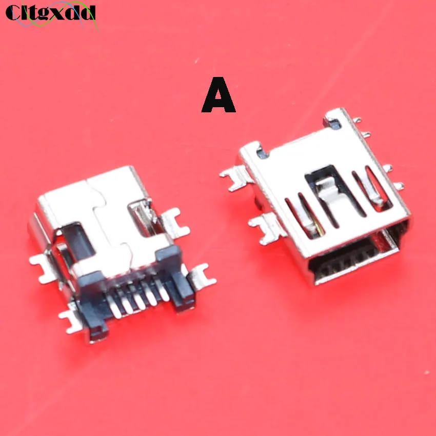 cltgxddd 10pcs Female Mini USB Type B 5pin 8pin 10 Pin SMT SMD Jack Connector repair parts for Old Mobile Phone MID MP3 MP4
