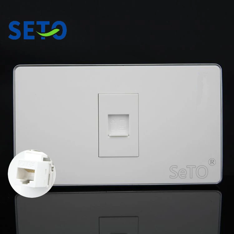 SeTo 120 тип однопортовая сеть Ethernet LAN RJ45 Cat5e прямое подключение настенная пластина
