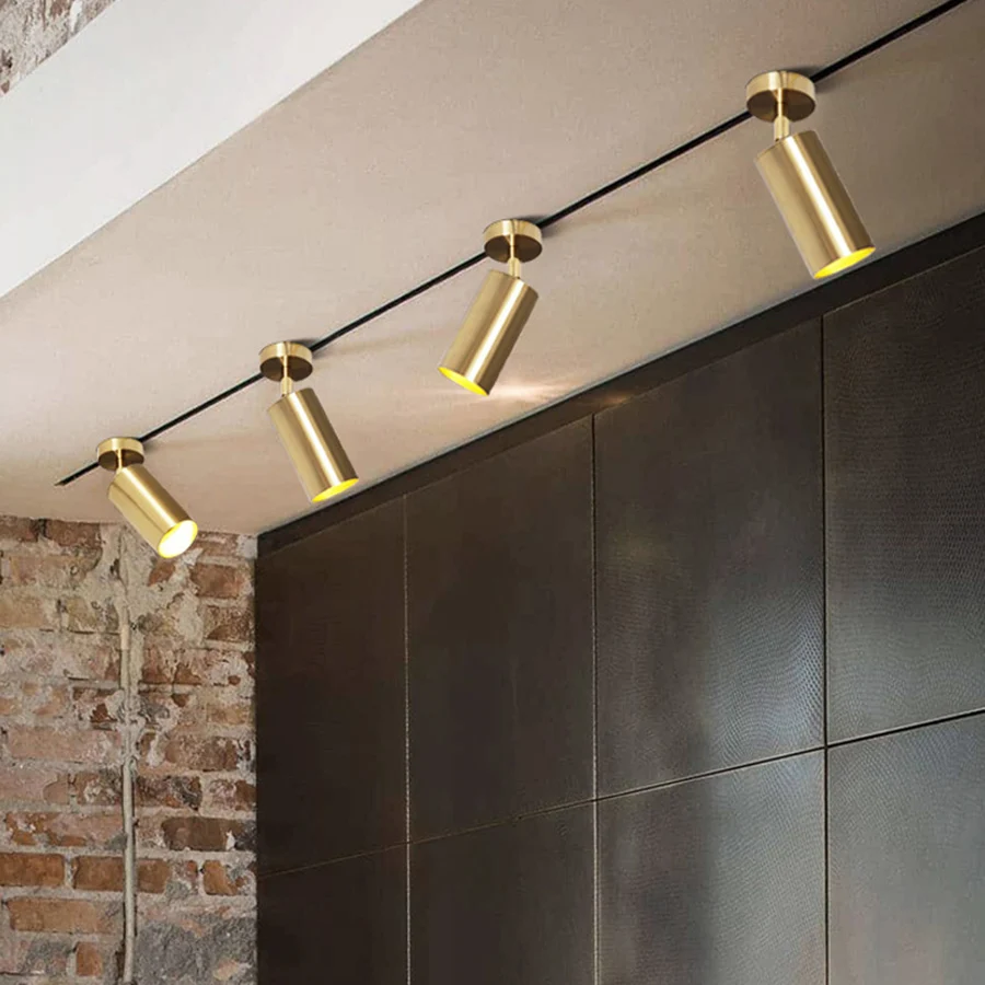 Loja de Roupas Lâmpada do Ponto Thrisdar Nórdico Bronze Superfície Montado Downlight Levou Café Bar Bronze Holofotes Pista Ferroviário Teto 13 Thrisdar Nórdico Bronze Superfície Montado Downlight LEVOU