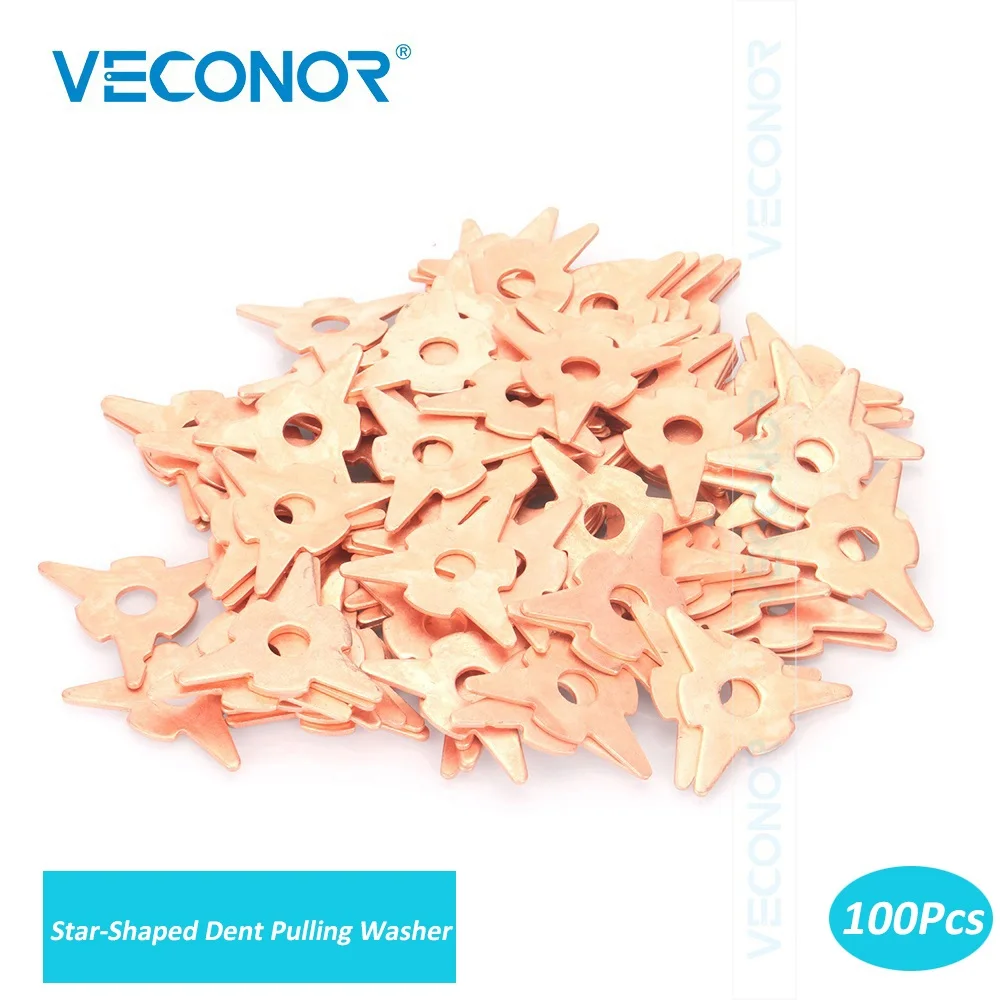 

100Pcs Dent Pulling Washer For Spot Welder Panel Pulling Star Washer Spot Welding Machine 10.8mm Hole Diameter