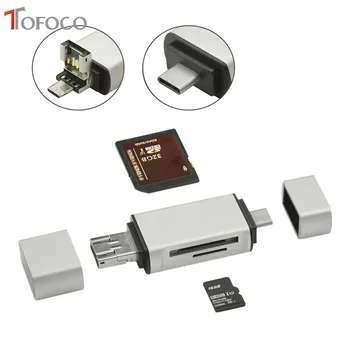 

TOFOCO All in One Card Reader USB Type-C To Micro USB 2.0 TF For SD Card Reader USB Adapter For Tablet Laptops Computers