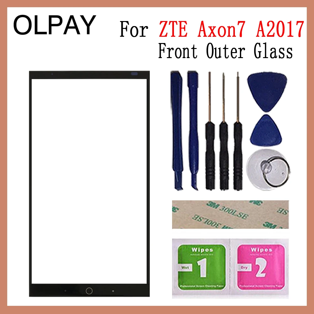 5 дюймов 100% новый оригинал для ZTE Axon 7 A2017 передняя панель внешнее стекло сенсорный
