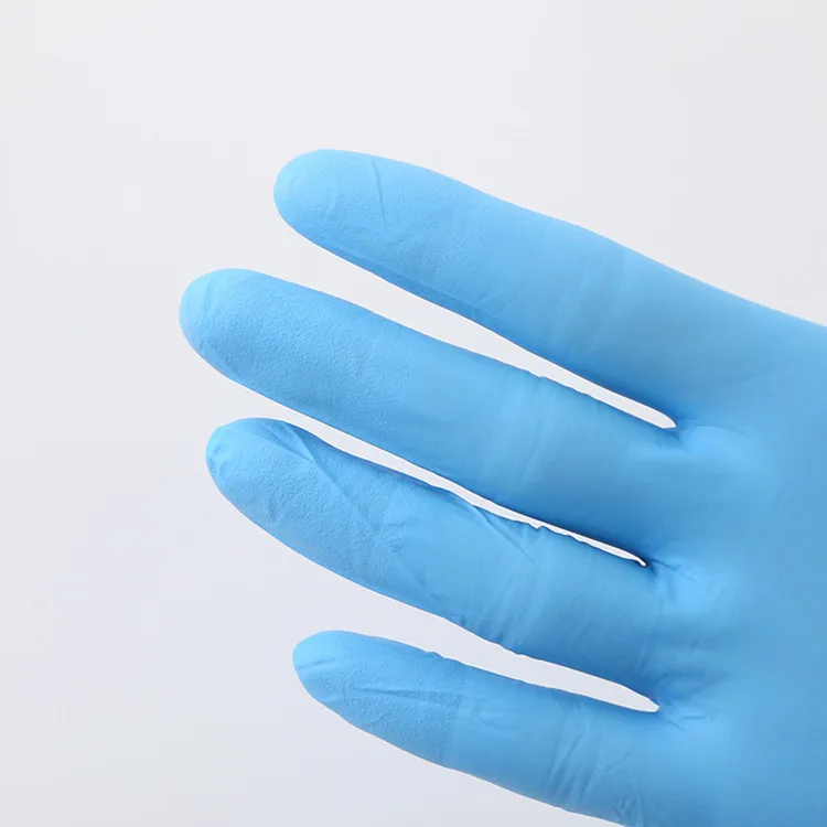 Синий повдерлесс одноразового утолщенной бутадиен-нитрильный каучук перчатки износостойкая, нескользящая, кислотно-щелочной воды
