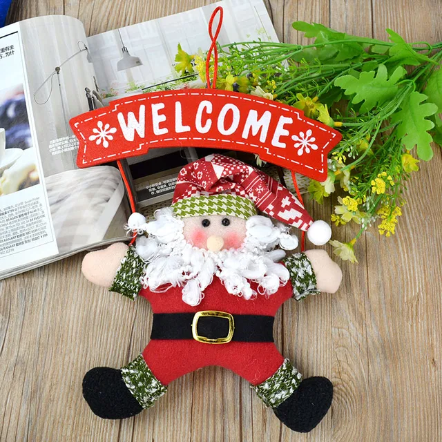 welcome hanging christmas santa claus decor door wall hanging ornaments diy - Christmas Wall Hanging Decorations welcome hanging christmas santa claus decor door wall hanging ornaments diy - Christmas Wall Hanging Decorations
