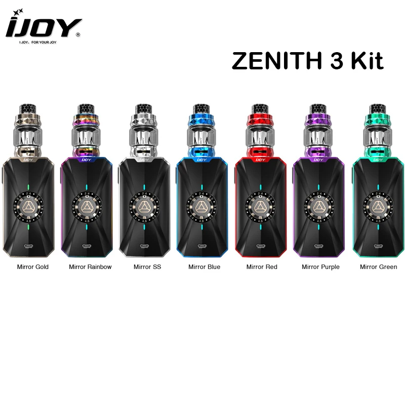

Original IJOY ZENITH 3 Kit 300W ZENITH 3 Mod Box Vape With DIAMOND SUBOHM TANK Fit DM-Mesh Coil Electronic Cigarette Vaporizer