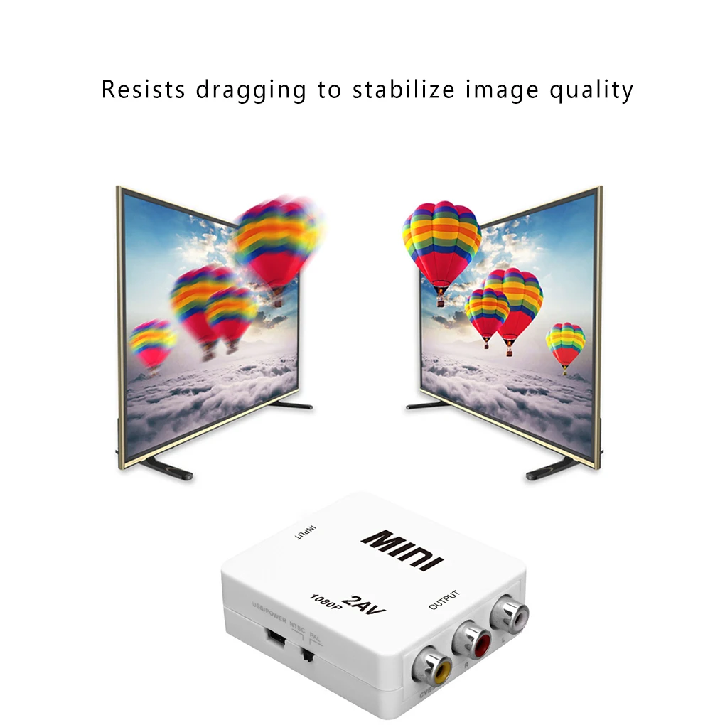 Мини Композитный видеоадаптер 1080P HD CVSB L/R Поддержка NTSC PAL преобразователь Замена