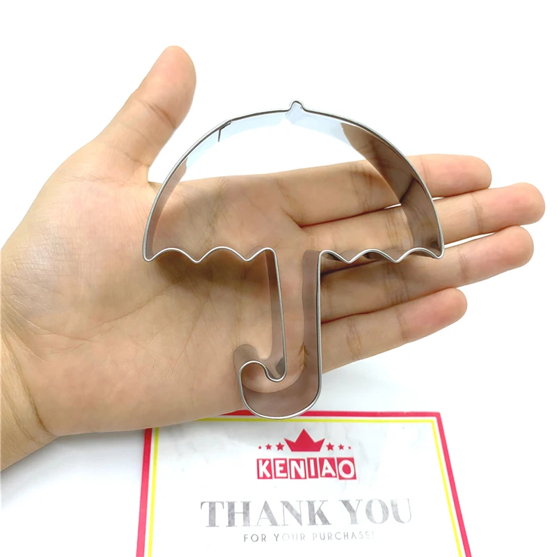 KENIAO Umbrella Cookie Cutter Kids 8 x 8.8 CM Weather Biscuit Fondant Bread Sandwich Mold Stainless Steel