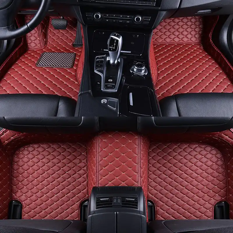 Lhd Car Floor Mats For Cadillac Cts 4 Doors 2008 2013 Car Covers Leather Interior Auto Rugs Accessories Car Carpet