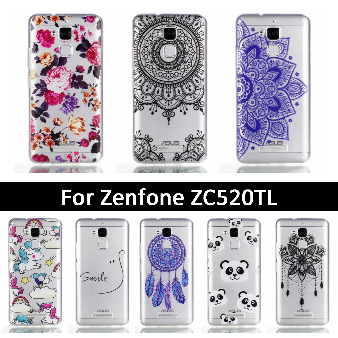 Мягкий силиконовый чехол из ТПУ для ASUS Zenfone 3 Max ZC520TL с милым рисунком Zenfone3 Чехлы 3Max