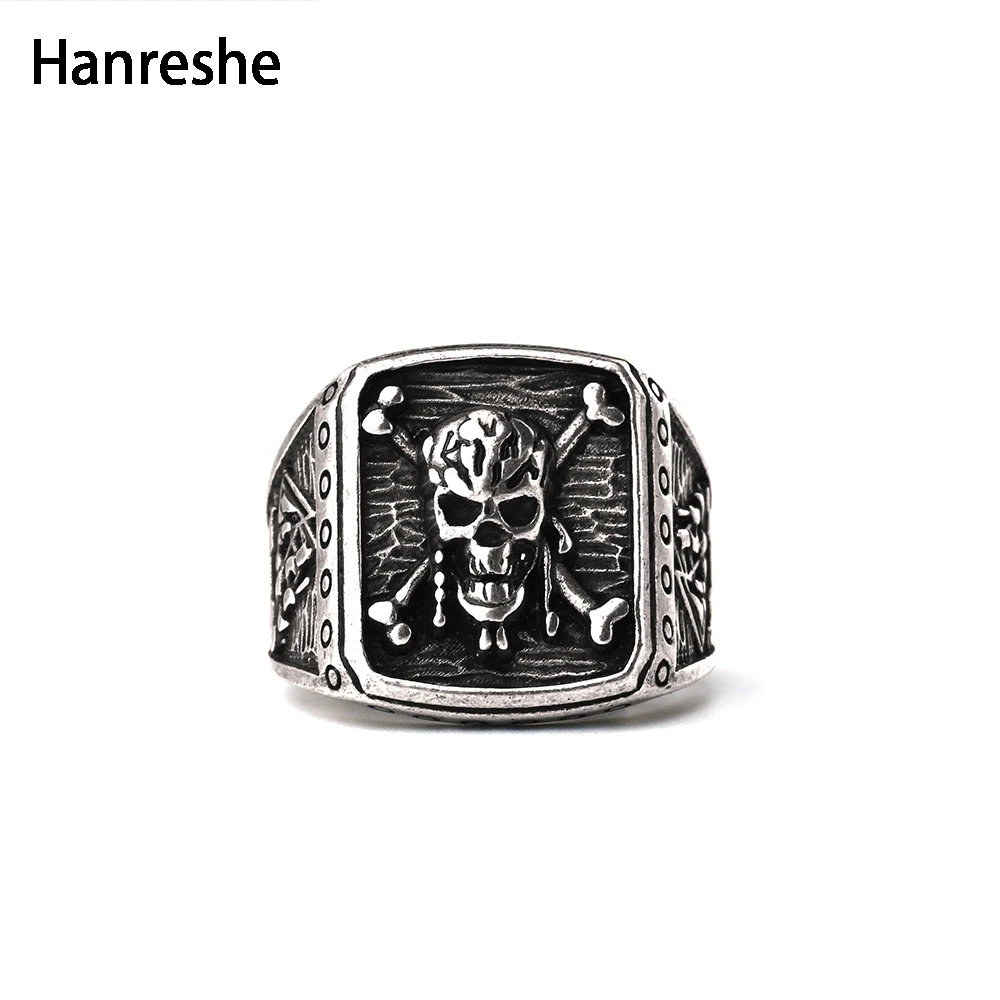 

2018 New Fashion Captain Jack Pirate Skull Capitan Ring Pirates Of The Caribbean Ring Skull Ring For Men