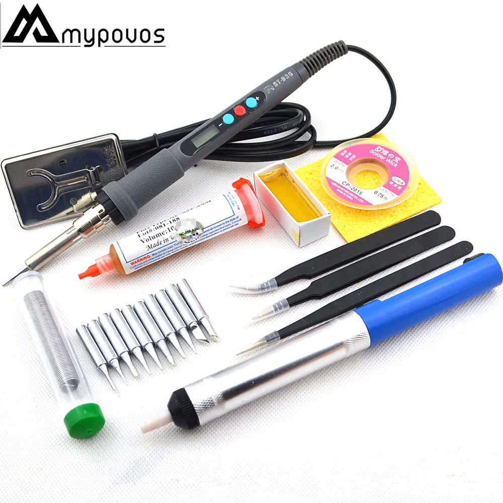 

ST936 60W Electrical Soldering Iron Rework Welding Gun Tool LED Digital Adjustable Temperature Soldering Station 220V 110V