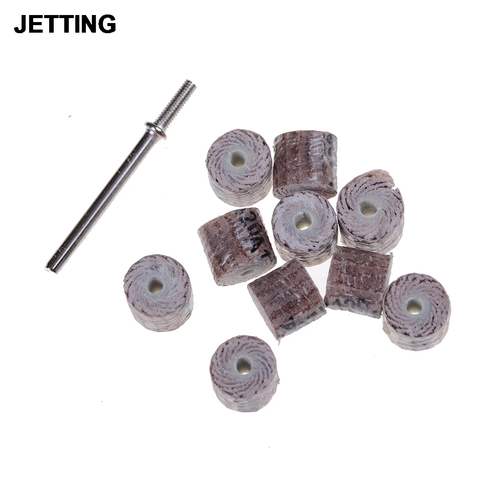 JETTING 10PCS sandpaper grinding wheel mini drill dremel accessories abrasive buffing polishing for woodworking rotary tool