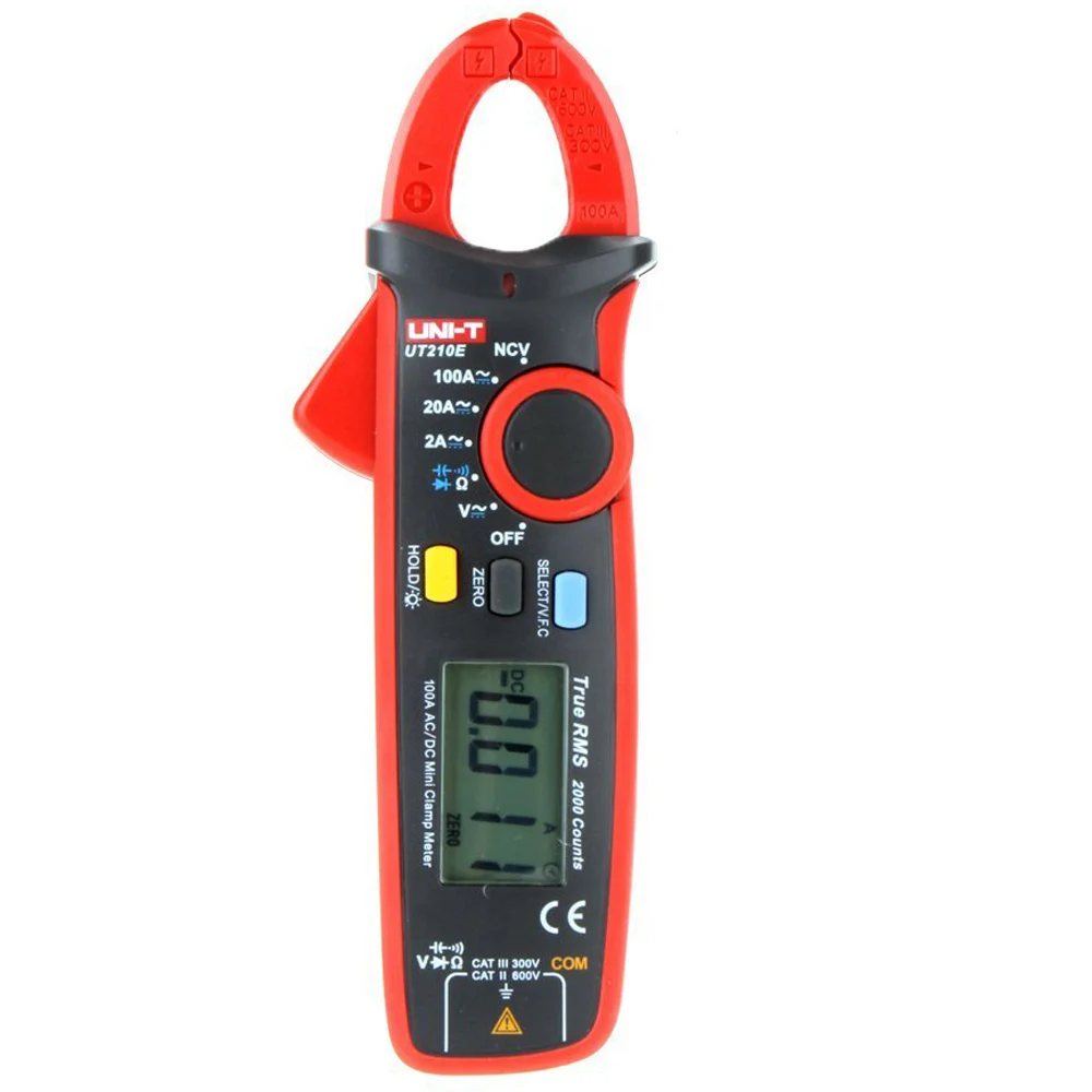 

UNI-T UT210E True RMS AC/DC Current Mini Clamp Meters w/ Capacitance Tester Red