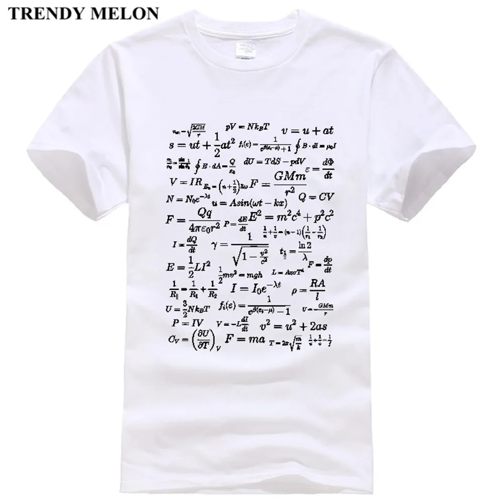 TRENDY MELON забавные Для мужчин брендовая футболка Математика физики формула