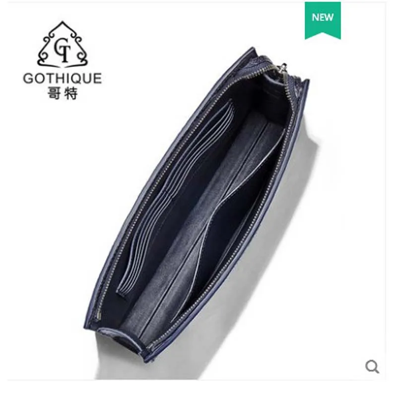 gete 2019 new Imported Crocodile leather wrist business male bag large capacity multi-card 30 bay Crocodile belly bag  clutches