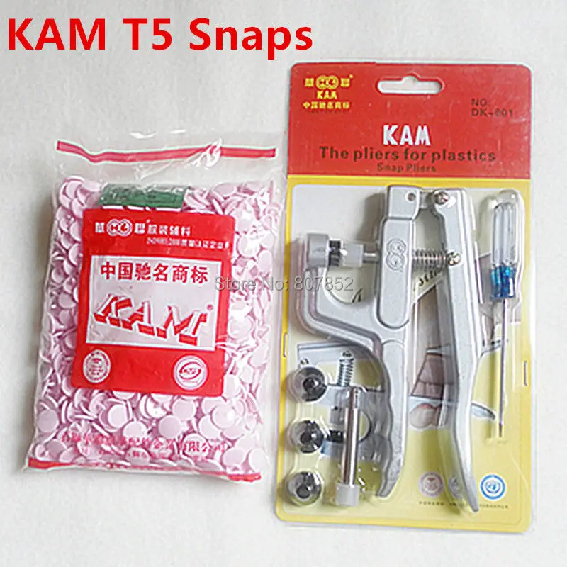 

DHL 1000 sets Original T 5 Size 20 Kam Plastic Resin Snaps Buttons Fasteners + 1pc Pliers Tool Kits DK001