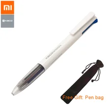 Xiaomi KACO EASY 4 функции ручки многофункциональные ручки 0,5 мм Заправка черный синий красный зеленый стержень сменный гелевый ручка для офиса и школы