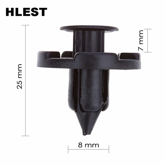 20x Black Universal Auto Bumpers Nylon Plastic Fasteners Snap Push