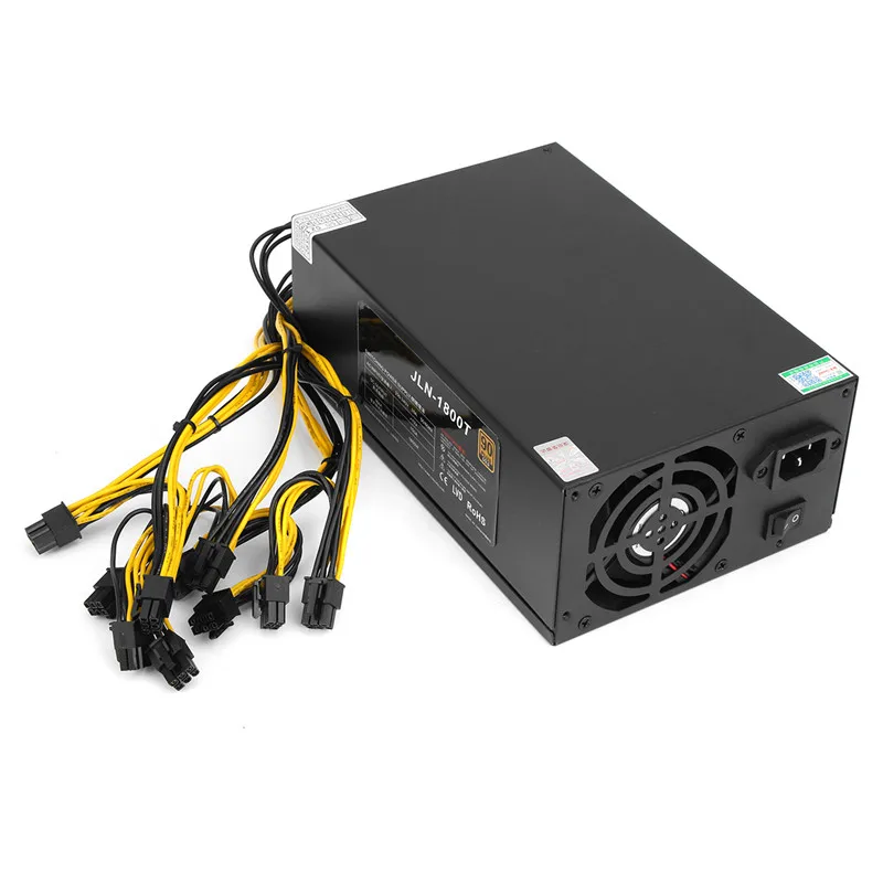 

Gold 90 PLUS Miner PC POWER Supply 1800W BTC Power Supply ETH Computer Mining Power Supply For Bitcoin Machine Server