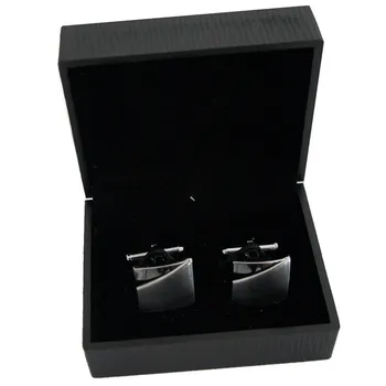 

UJOY plastic black cufflinks box jewelly box good quality fashion accessories box CTB009