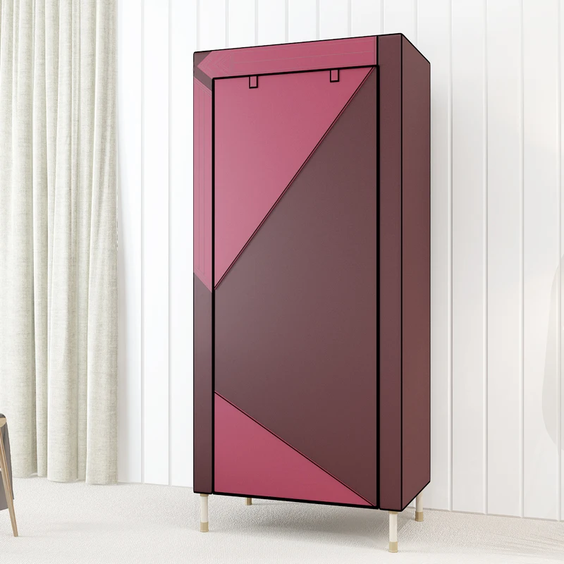 Reinforcement Thicken Cloth Wardrobe Steel Pipe DIY Student Wardrobe font b Closet b font Clothing Storage