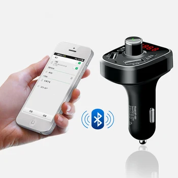 

Car Bluetooth Kit Handsfree Wireless FM Transmitter Modulator LCD Car MP3 Player 3.1A Dual USB Charger Support TF Card XM-157