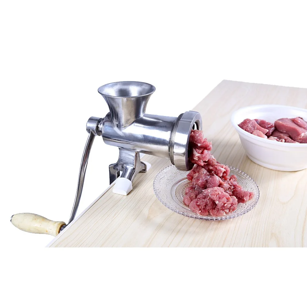 Buy No. 8 stainless steel manual meat grinder hand