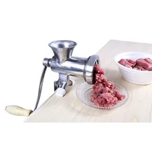 No.1 8 aço inoxidável moedor de carne manual mão enchimento de salsicha máquina de recheio de carne picada carne moedores cortador de casa
