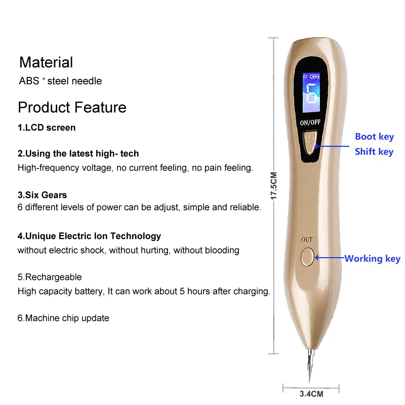Лазерная плазменная ручка 9 уровня с ЖК-дисплеем, ручка для удаления Кротов, удаление веснушек, удаление темных пятен, тату для лица, удаление кожных ярлыков, уход за кожей