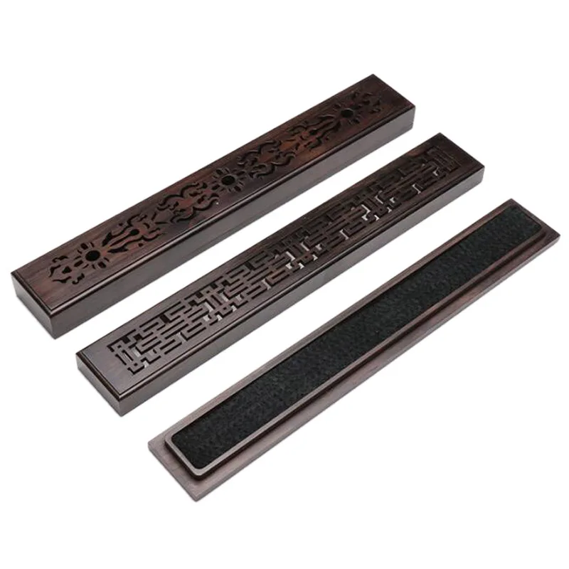 

Ebony Wood Incense Burner Creative Hand Carved Hollow Joss Incense Stick Holder Lying Censer Aromatherapy Furnace A $