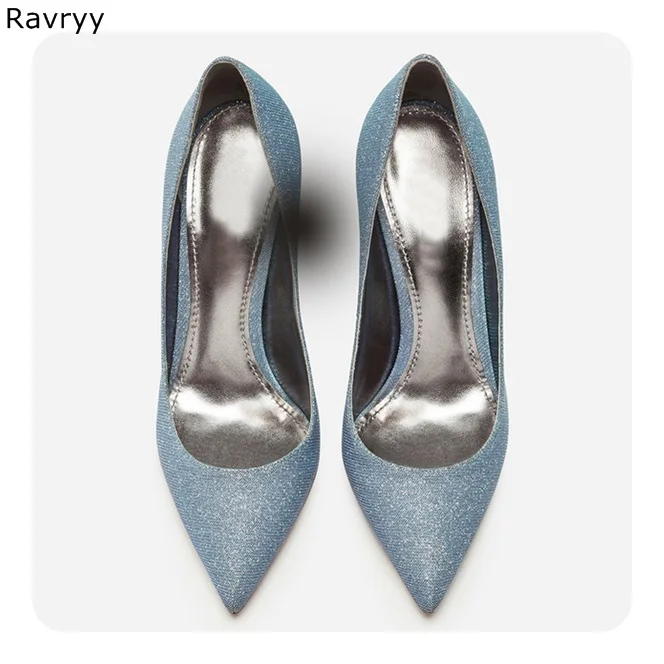 high heels light blue