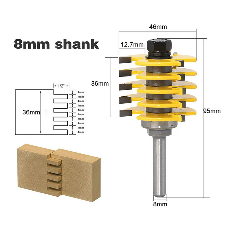 1 шт. 8 мм хвостовик палец шарнир маршрутизатор бит деревообрабатывающий резак инструмент в сборе с коробкой плотник инструмент