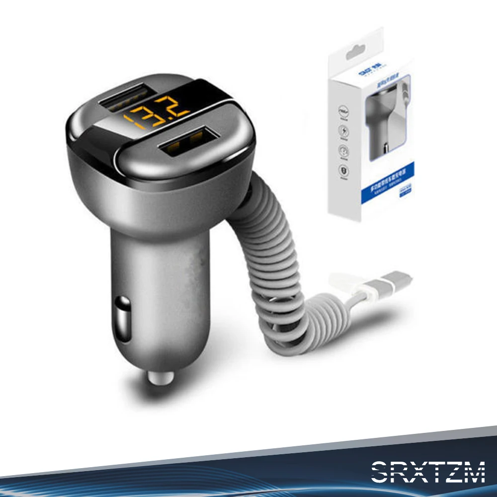 Universal Dual USB Car Charger Adapter Voltage Monitor 2 USB Ports Car